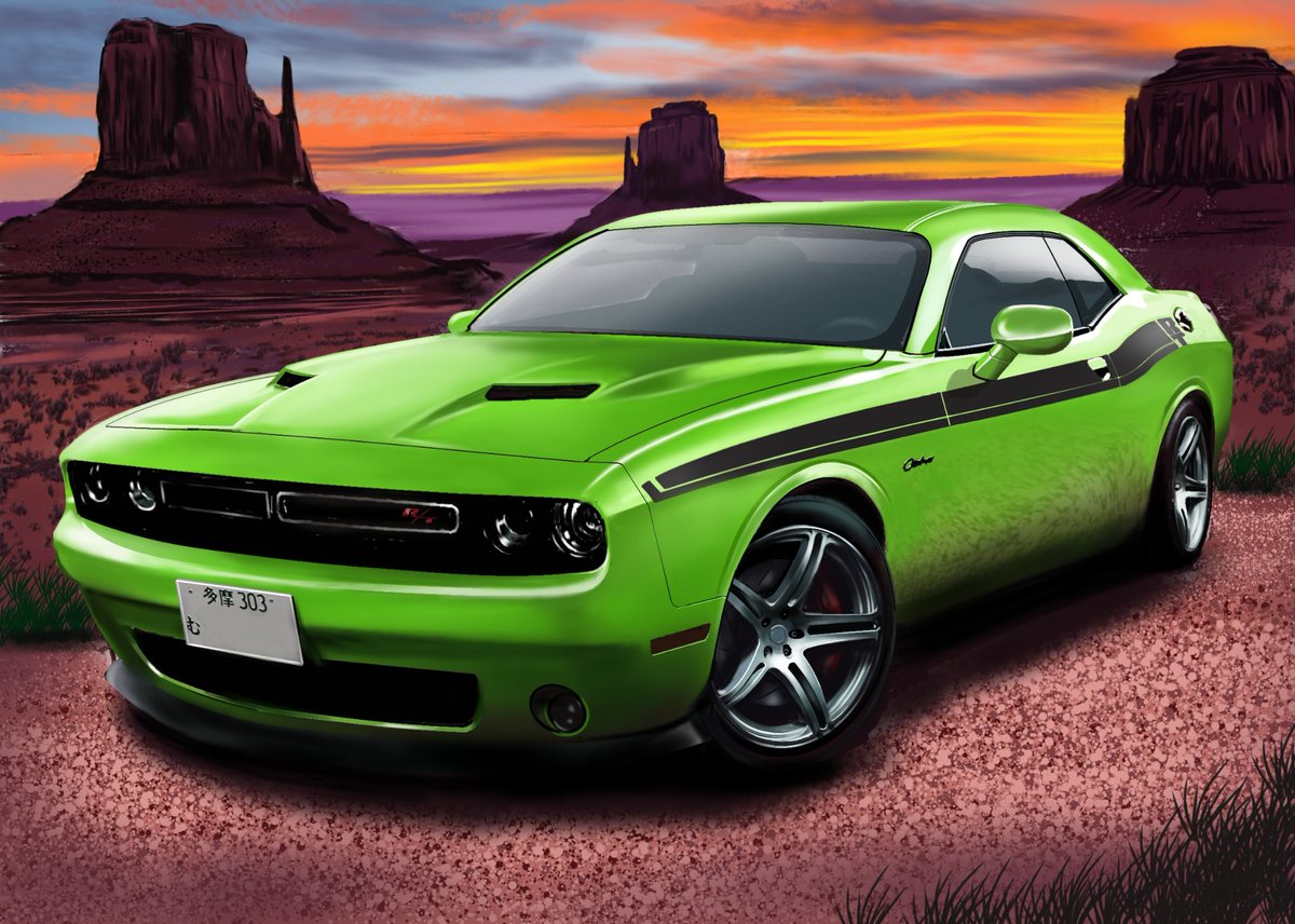 Dodge Challenger HEMI 
#dodgechallenger
#イラスト依頼作品
#クリエイターズアパートメント