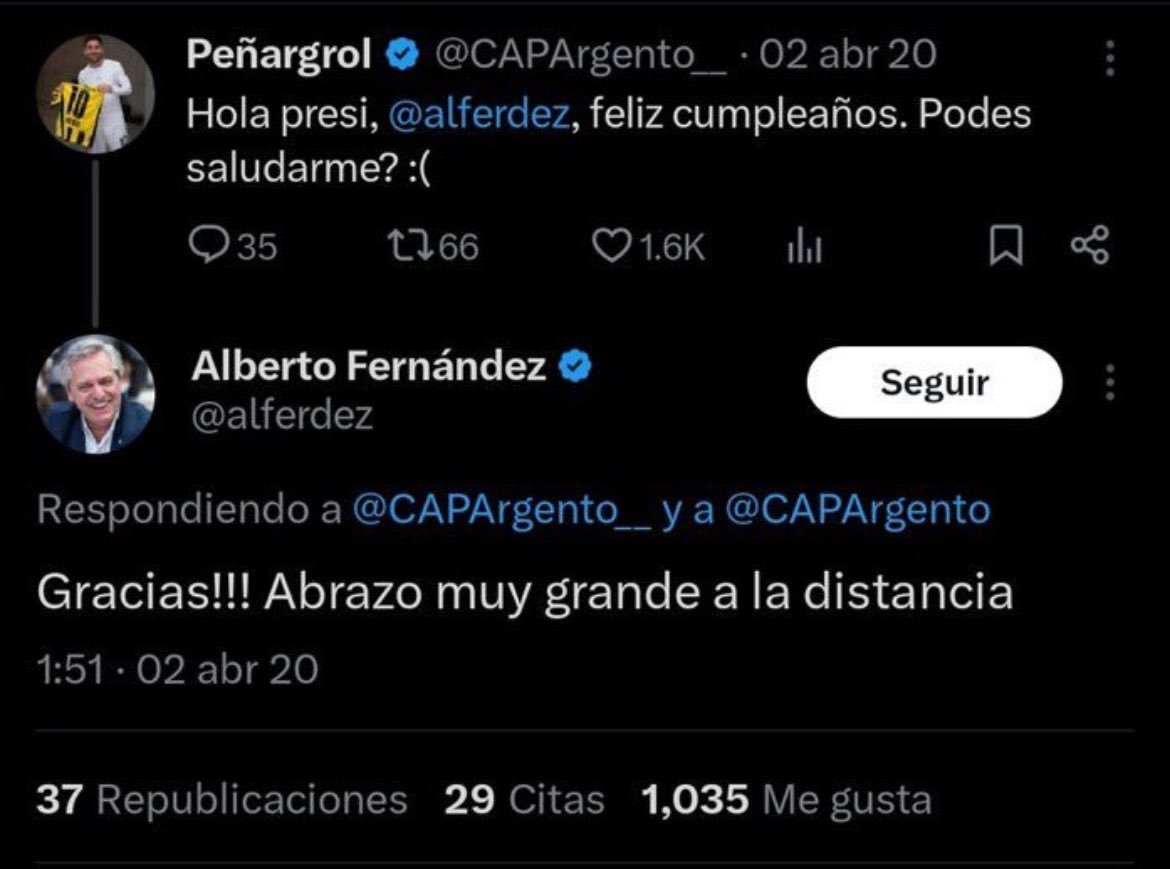 Verguenza es pedirle un saludo de cumpleaños a Alberto, polenta puta