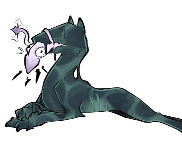 Lil extra is Ducky chewing on her chew toy uvu