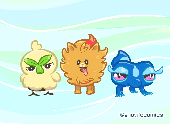 🐥🌱／🐶🔥／🦎💧
#ポケモン30周年 #ポケモン風波 #Pokemon30 #PokemonWindsWaves