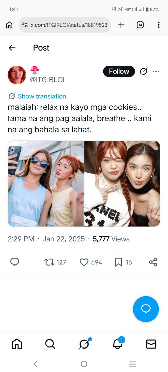 xyloroom's tweet photo. @mochiparkminn @elizaborromeo_ it's a widely known and used phrase meme na hindi mo na alam if ano ba origin nito. it is use kapag may inaassure yung mga nag popost in a light way kasi usable talaga yung phrase na yan. so these fans are mocking lella and her fam too? like yan purpose ng post nila? https://t.co/fVBdbOp9Tn
