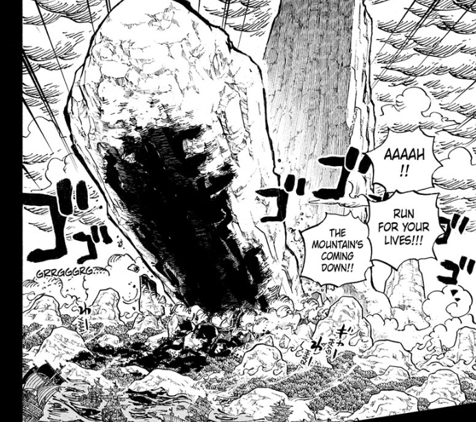 Going over ch 1164, I have to disagree with the claim that Xebec didn’t overpower Whitebeard. If we follow the panel order, Xebec clearly slams Whitebeard into the mountain with enough force to cause a collapse! Just look at Whitebeard’s expression.