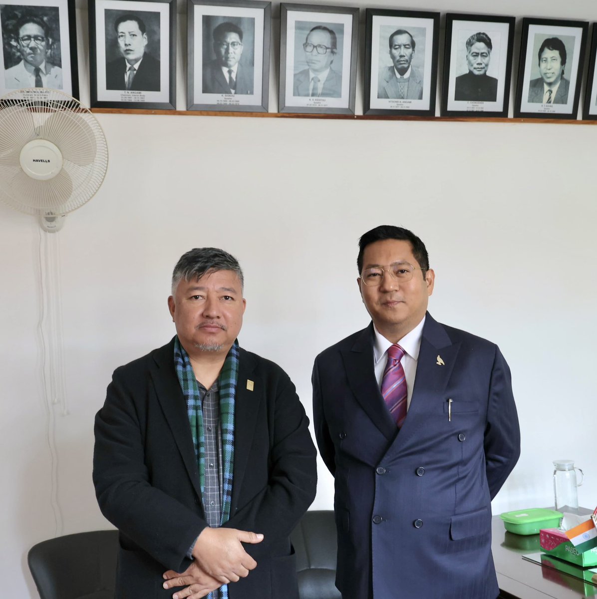 Called on the Hon’ble Speaker of the Nagaland Legislative Assembly, Shri Sharingain Longkumer, ahead of the 8th Session of the 14th House.

Conveyed my best wishes for a productive and successful session, with the hope that the proceedings, deliberations, and discussions of the