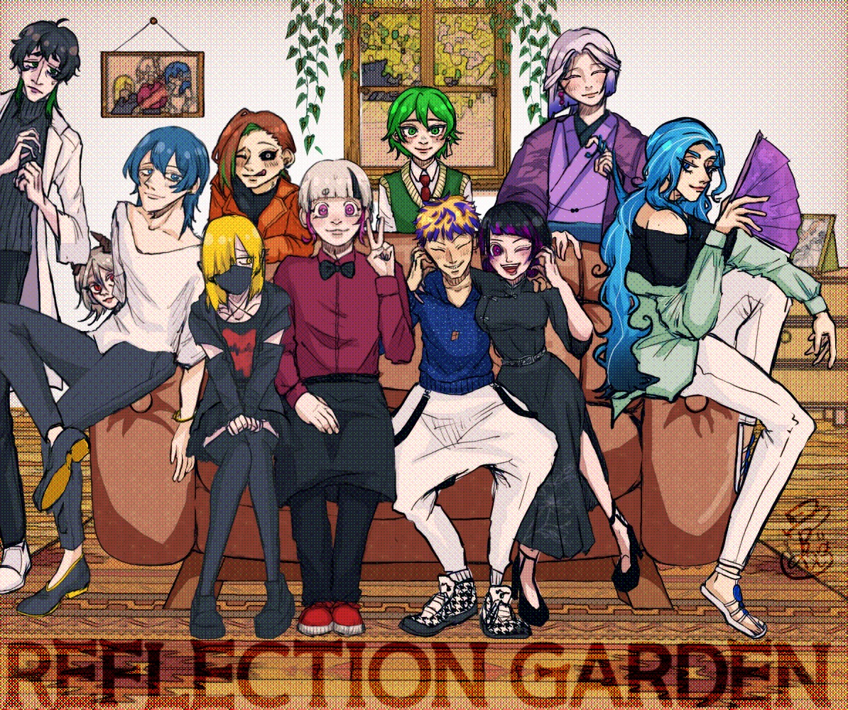 REFLECTION_G's tweet photo. 集合絵‼️‼️‼️‼️‼️‼️‼️
久しぶりにみんな揃って描いたよー😭✨
ずーっと大好きだよ〜😌
#REFLECTIONGARDEN https://t.co/SUg2h56M92