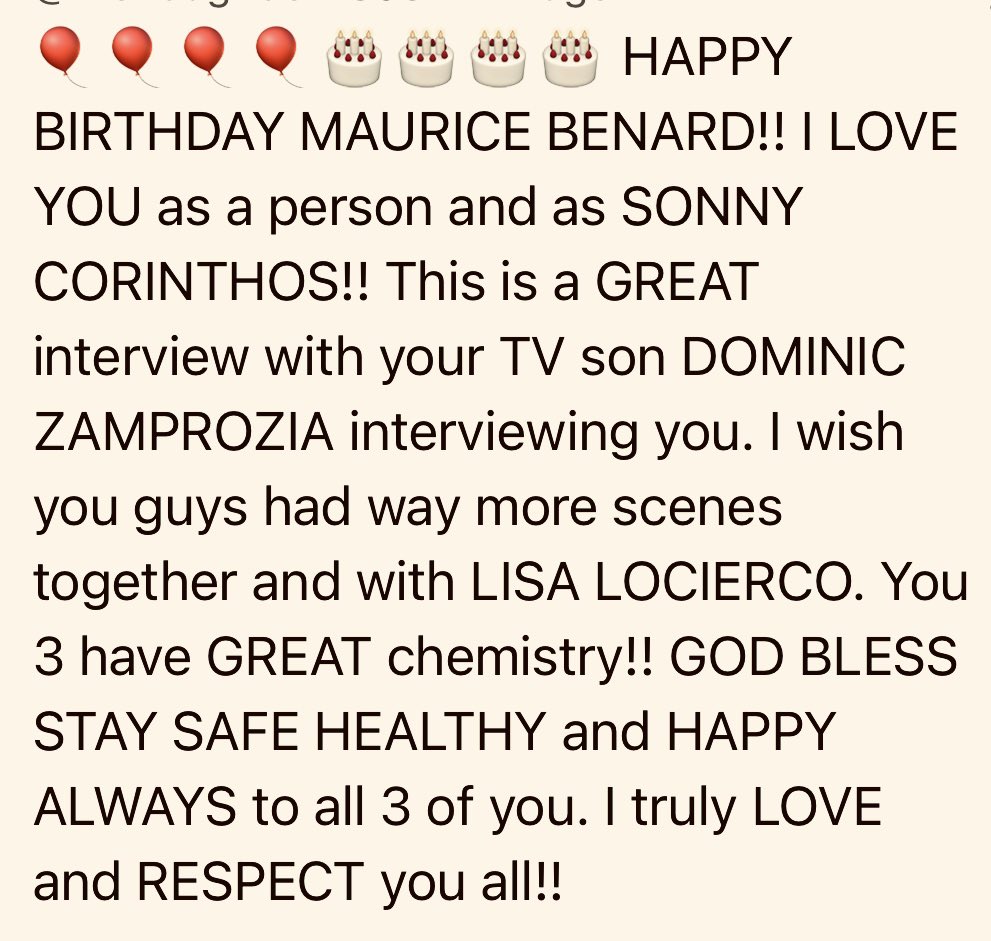 MauriceBenard's tweet photo. @mbstateofmind @lisalocicerogh 
Dom Zamprogna 

https://t.co/70mAnLH0sD
SUBSCRIBE AND WATCH https://t.co/SJR6Di8dUe