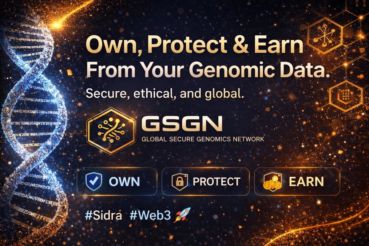 Binnalink's tweet photo. Your DNA is your asset. GSGN lets you own, protect, and earn from your genomic data—secure, ethical, and global. 🧬
PROJECT
https://t.co/f8HoJXSahg
#sidrachain #crypto #sidraAppStore #sidraorbit @sidrachain #sidranewsroom @maljefairi @SidraLaunchpad https://t.co/gvy63DmjyU