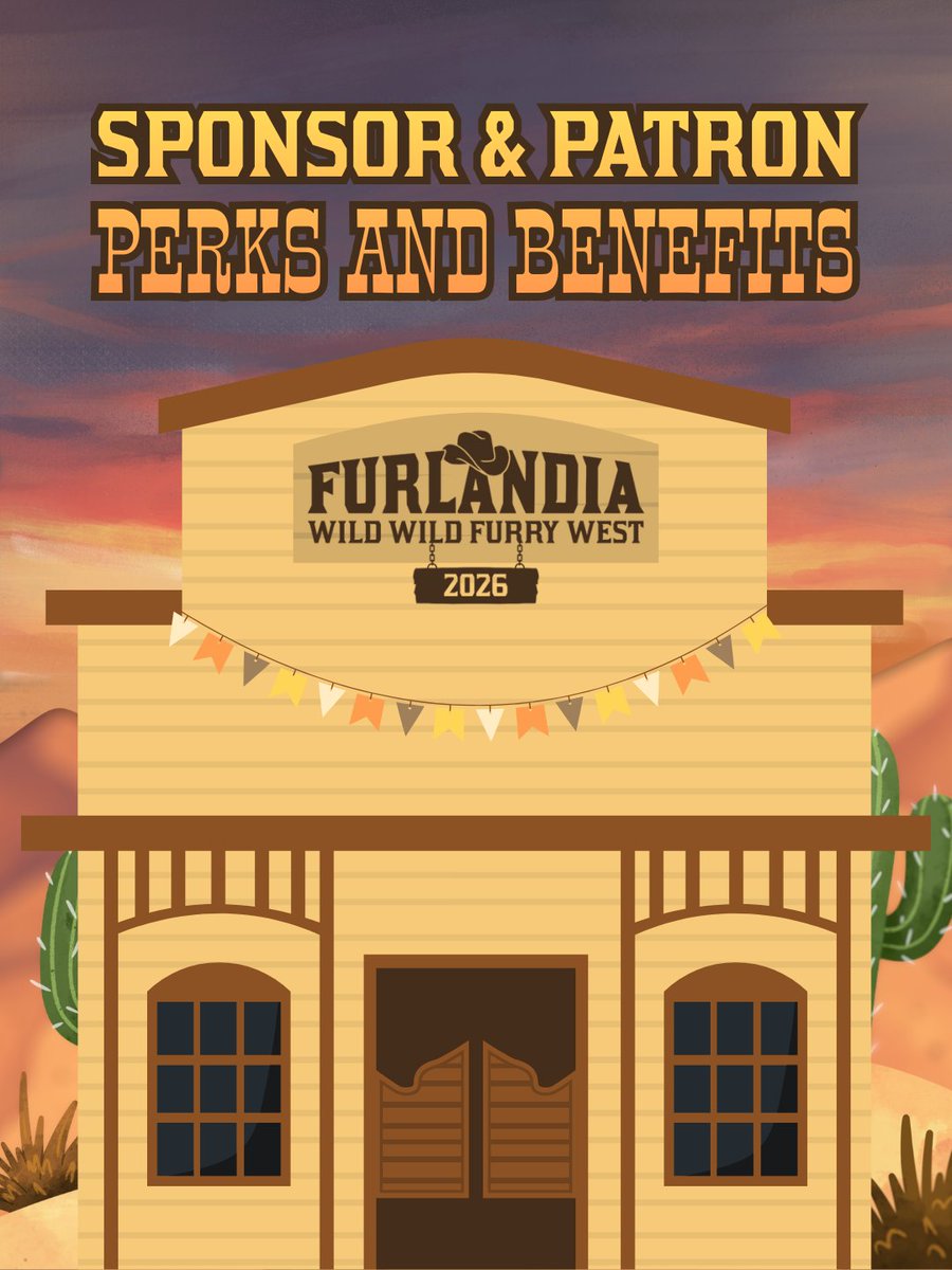 Furlandia's tweet photo. If yer still thinkin' about becoming a Patron or a Sponsor, now's the time to grab 'em!!  The last day to purchase a Sponsor or Patron badge is April 30th, 2026.

Get 'em now!! They may not last!! 

https://t.co/ypSv88vtlU https://t.co/tVYCmw4DTb
