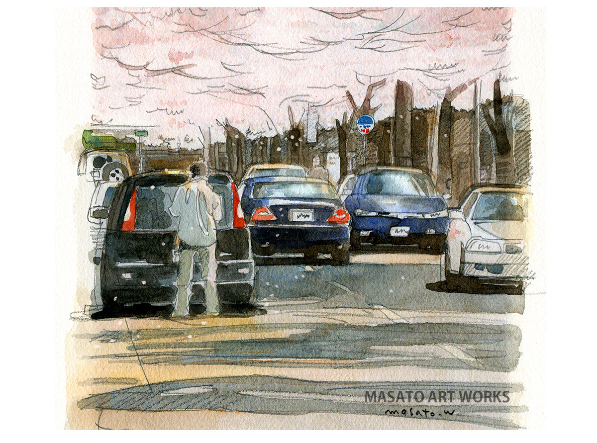 水彩画への道のり7 : 水彩スケッチから】2010年頃、水彩だけで仕上げる