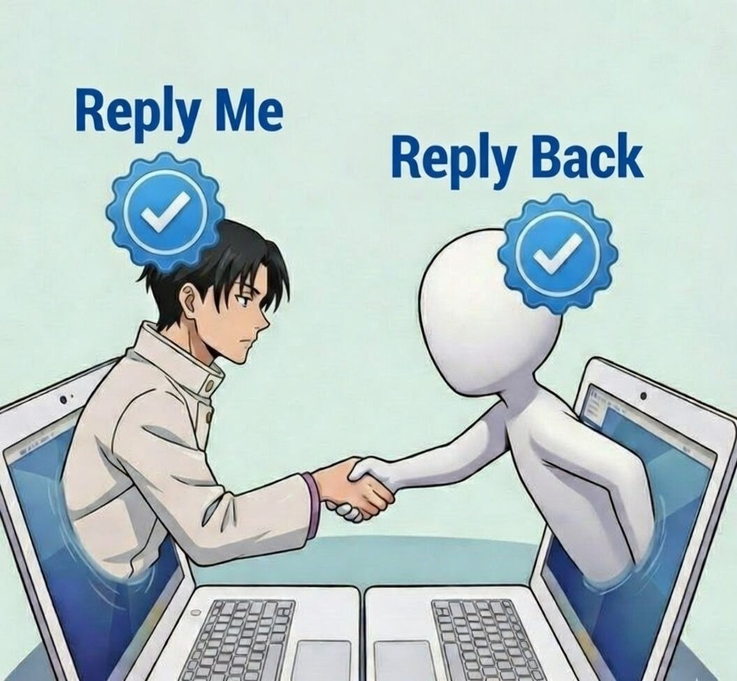 Kalian pilih mana:

Saling Follow                        Saling Reply