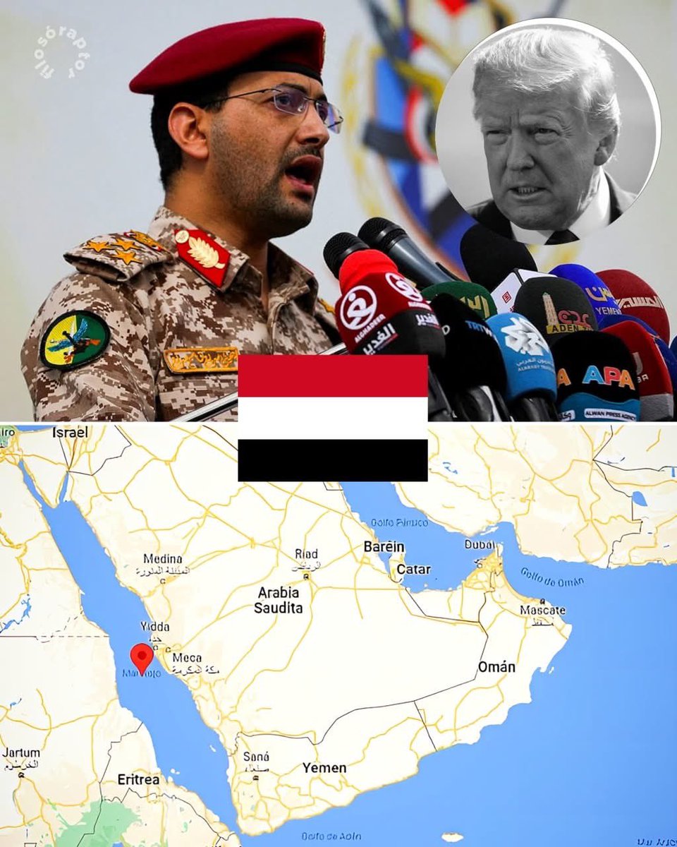 🚨🇾🇪🇮🇷🇺🇲 DURO G**LPE A TRUMP

Los hutíes de Yemen, con apoyo de Irán, anuncian que volverán a lanzar ataques  con misiles y drones contra barcos que transiten por el Mar Rojo, además de posibles objetivos vinculados a Israel y Estados Unidos

Con este anuncio, los hutíes