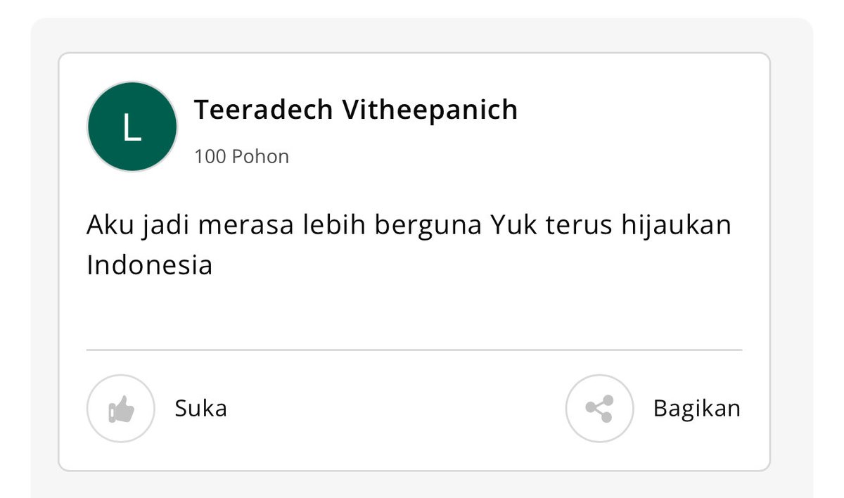 donasi 100 pohon buat tee.. tunjukan pesonamu mamihhh???!!