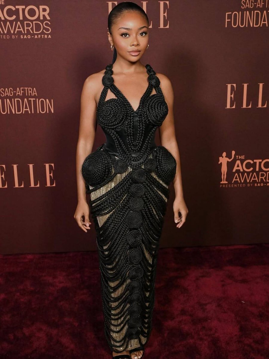 Musa_Khawula's tweet photo. Skai Jackson dressed by Gert-Johan Coetzee at the 2026 Actor awards. https://t.co/piRrcJdUuV