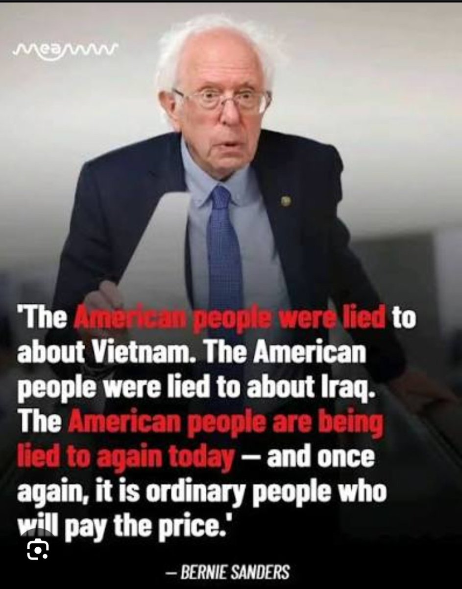 Reutersistic's tweet photo. US Senator Bernie Sanders has criticised Trump's decision to attack Iran, questioning his justification that the US can't allow it (Iran) "to have a nuclear weapon".
"This is same president who, in June, said: 'Iran's nuclear facilities have been obliterated.' Vietnam. Iraq. Iran https://t.co/w0SfMwqxkG