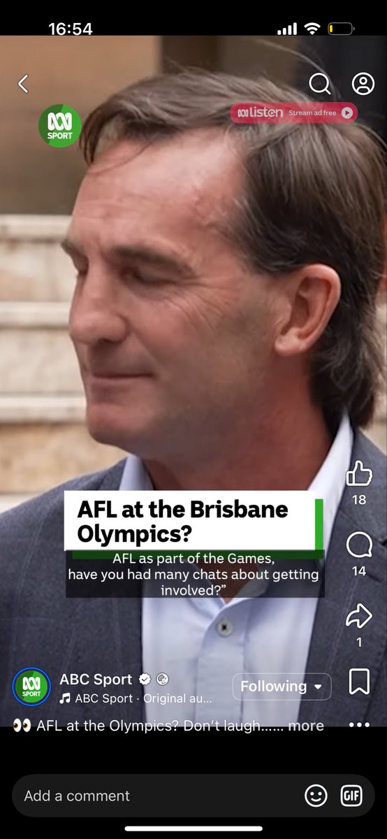 Boy if they put AFL in the Olympics over Netball. I will crack it. 

If anything, the most it should be is exhibition.