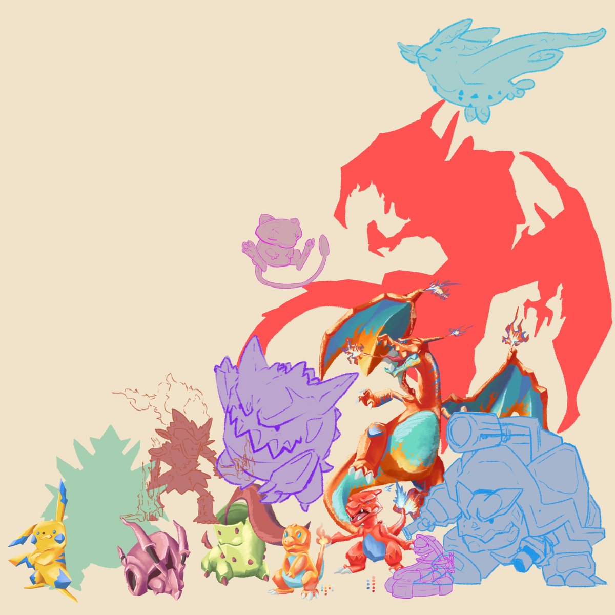 AnbryCoelho's tweet photo. Desde novembro sem conseguir desenhar nada, graças a Pokémon tô me sentindo uma criança denovo, obrigado https://t.co/X7RzGmt1Te