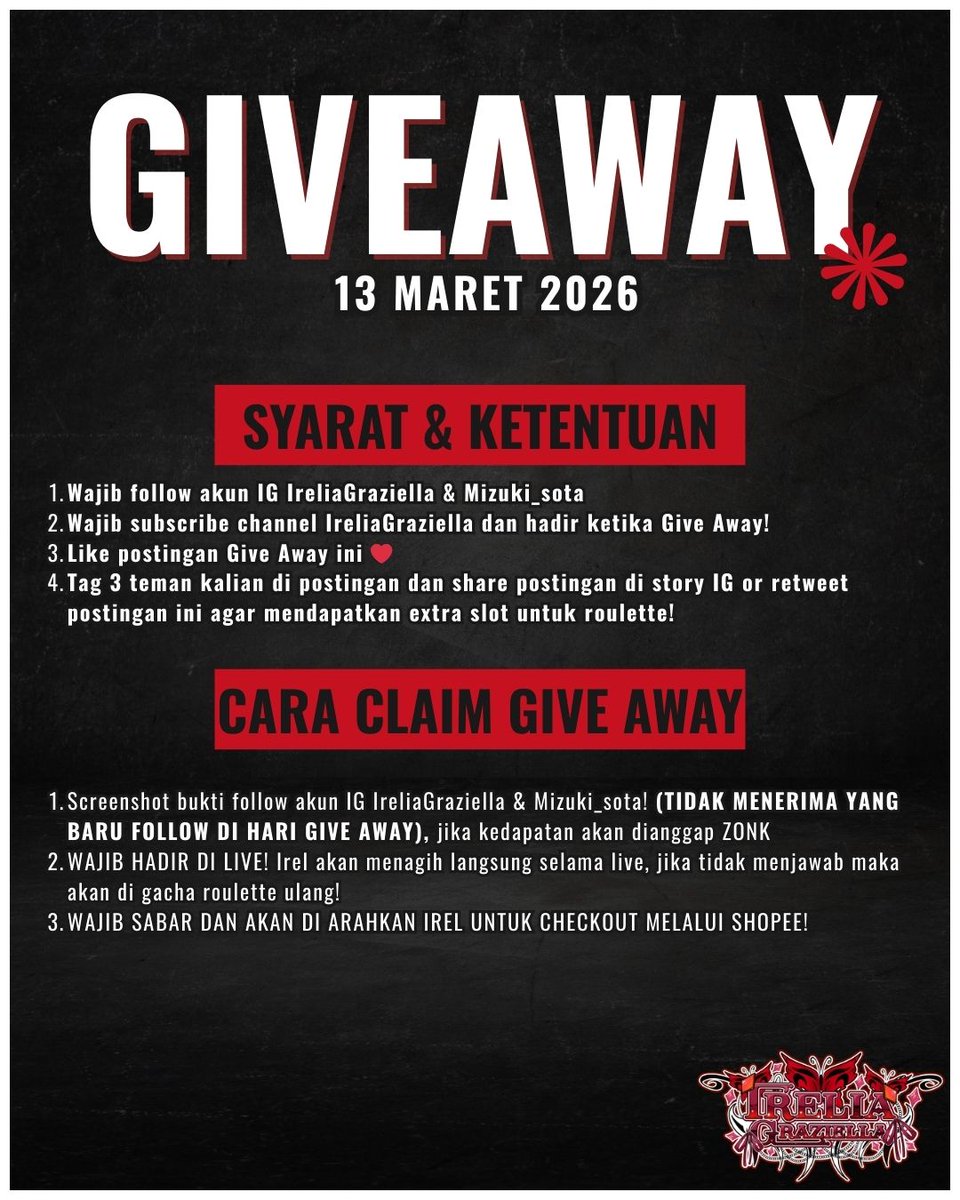 GIVEAWAY ALERTTTTTT!! YUK MERAPAT BUAT YANG MAU MERCH OFFICIAL GRATIZZZ~ RULESNYA MUDAH BANGET~ 

CEKIDOT IG AKUH YA

IG: instagram.com/p/DVXb5A6j2-6/…

Thankyou sponsor = Mizuki Sota
#GIVEAWAY #Vtuber #vtuberid #giveawaytime