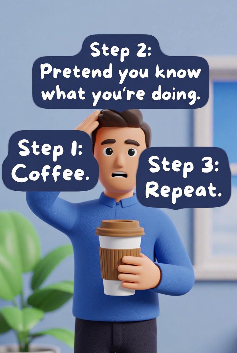 ivankurt027's tweet image. Just asked @askjuneai how to adult: "Step 1: Coffee. Step 2: Pretend you know what you're doing. Step 3: Repeat." Nailed it! ☕😂 #AIWisdom