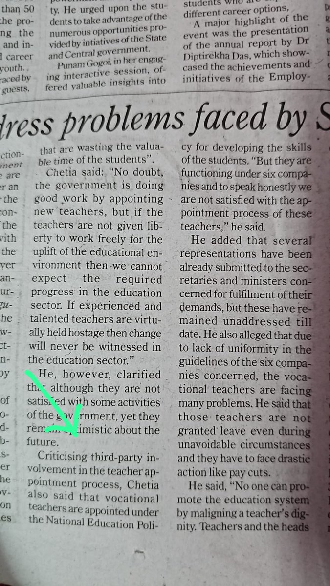 VTAA sincerely thanks Madhyamik Shikshak aru Karmachari Sanstha for standing firmly with us.

The severely mismanaged and failed third-party TMP system should be removed from Govt schools of Assam. Vocational Education is not an experiment. Vocational trainers and our students