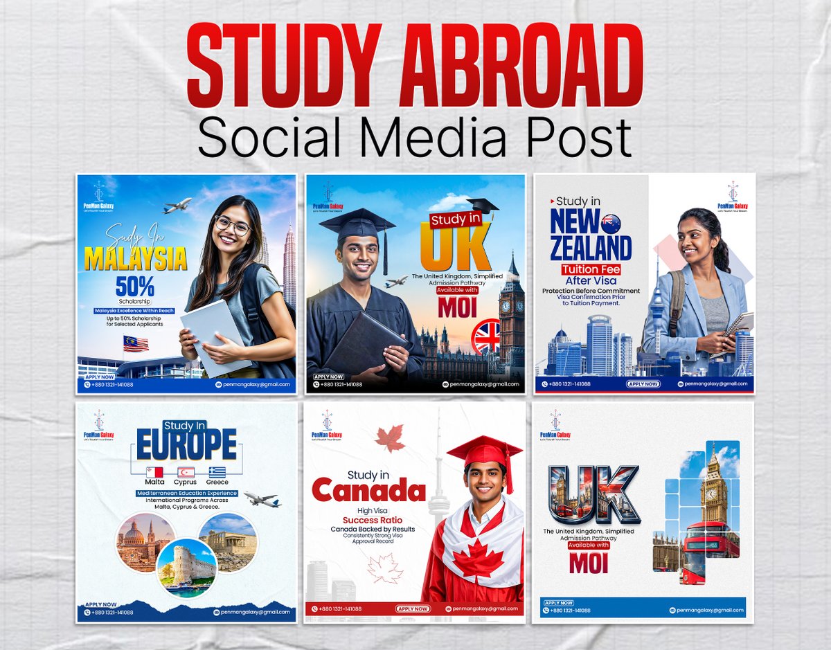 munsorgfx's tweet photo. Study Abroad Design | Social Media Post | ads
Full Project link in bio.
#StudyAbroad #socialmediadesign #creativedesign https://t.co/fF9KfYfhxp