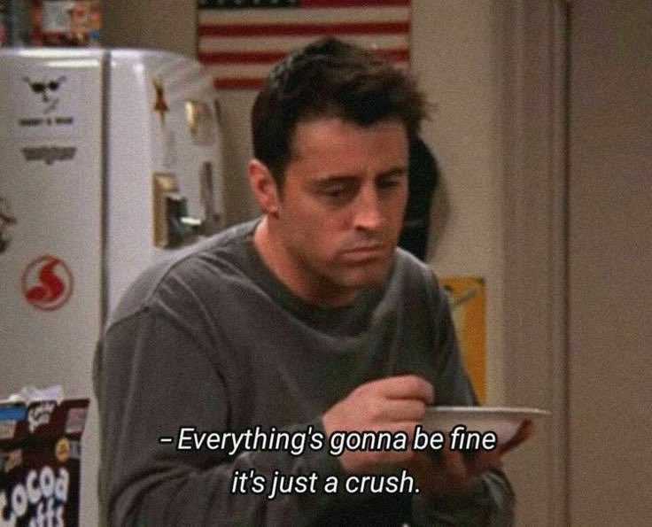 Hace unos días me preguntaron si tenía un crush. Y pensé en que ya casi son 3 años de estar como Joey en loop