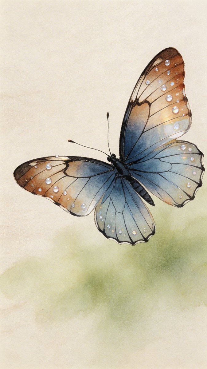 stockcake_com's tweet image. #Butterfly #Dewdrop #Watercolor: Traditional #watercolor #illustration of an elegant #butterfly with crystalline #dewdrops adorning translucent blue and brown wings in morning light #traditional #aiart #aiphoto #stockcake ⬇️ Download and 📝 Prompt 👉 stockcake.com/i/butterfly-de…