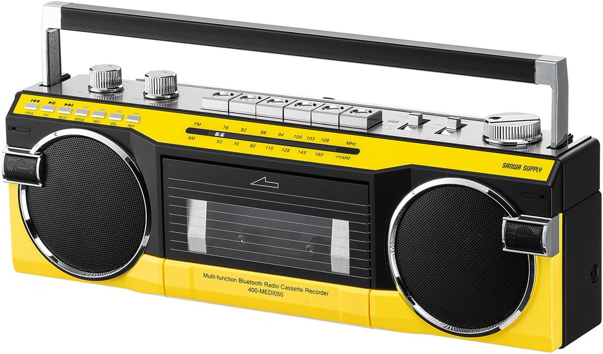 サンワダイレクトラジカセ400-MEDI050Y イエロー購入。この型の