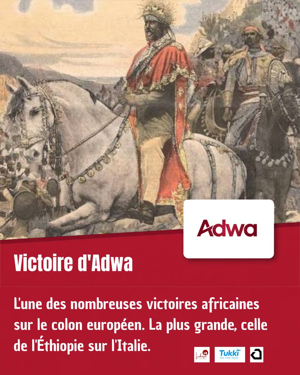 Ozzone_Online's tweet photo. 1er mars 1896 : à #Adwa, l’empereur Menelik II et l’impératrice Taytu Betul unissent l’Éthiopie et infligent à l’Italie une défaite historique. Une armée africaine bat une armée coloniale européenne.
Pourquoi Adwa est-elle absente des programmes scolaires africains ?
#adwaonline https://t.co/lCWgm24YTe