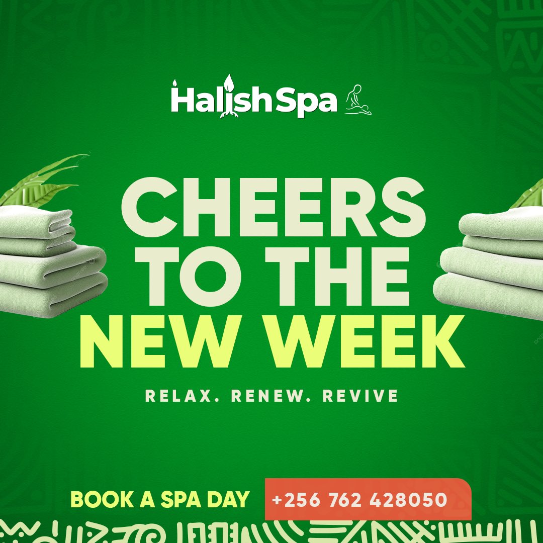 Who’s treating themselves this week? Drop a 🧘🏾‍♀️ or tag your reset buddy below!  

#HalilishSpa #SelfCareGulu #GuluWellness #RelaxRenewRevive 

New week, new energy 💚  
Cheers to choosing YOU first ✨  
Halilish Spa Gulu City– Book: +256762428050  
RELAX • RENEW • REVIVE
