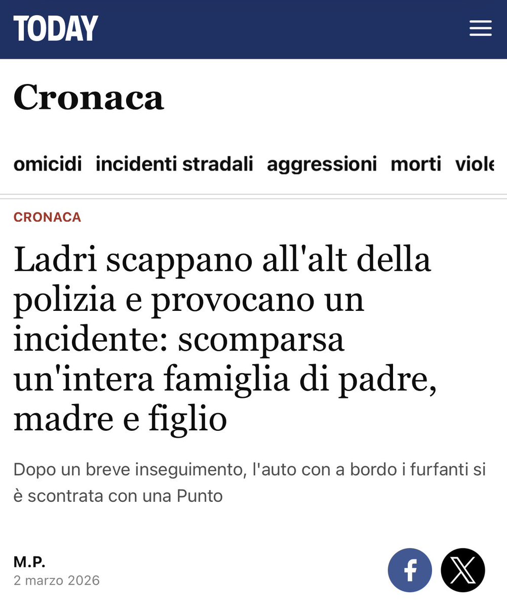 Roma, un’intera famiglia, padre di 70 anni, madre di 64 e figlio di 42, è stata sterminata da 6 criminali sudamericani che stavano fuggendo dalla polizia.