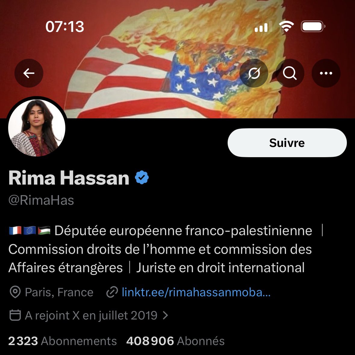 Europitrus's tweet image. Tous les Iraniens opposés au régime soutiennent l’offensive américano-israélienne, tandis que la député française #RimaHassan relaie sur ses réseaux un marqueur typique de la propagande des mollahs.

👉 Mais qui, hormis un relais d’influence lié aux services iraniens, diffuserait