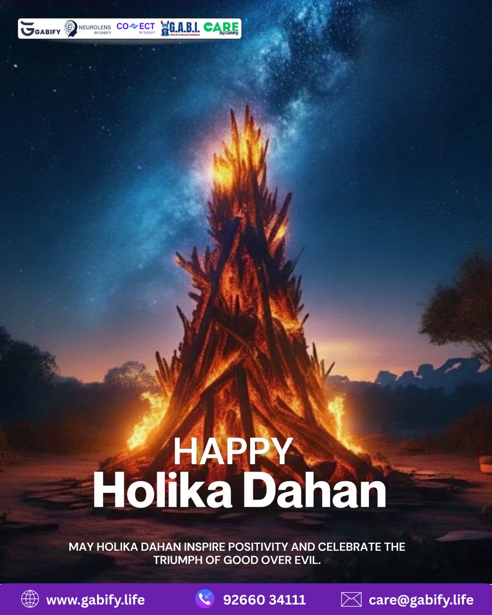Gabify_life's tweet image. Wishing you a blessed and joyful Holika Dahan! May the sacred fire remove negativity and fill your life with happiness, peace, and prosperity.

#Gabify #HappyHolikaDahan #HolikaDahan2026 #FestivalOfColors #VictoryOfGoodOverEvil #IndianFestivals #HoliCelebration #FestiveVibes