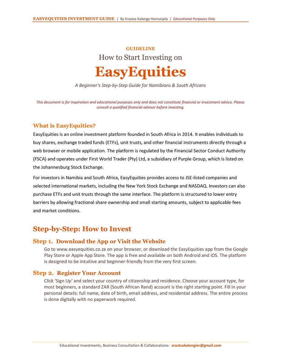 Hamnjela's tweet photo. Here’s a simple, step-by-step guide on how to start investing on @EasyEquities. 

Start small, even R10 is enough. What is more important is that you begin. https://t.co/yivRfV6sPe