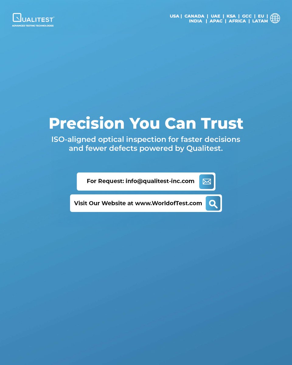 Qualitestinc's tweet image. The Qualitest QualiPP™ V-Series Digital Profile Projector delivers precise, non-contact 2D measurement for tight-tolerance inspection fast setup, clear edges, repeatable results for QC teams.

🔗 worldoftest.com/digital-vertic…

#OpticalComparator #Metrology #QualityControl