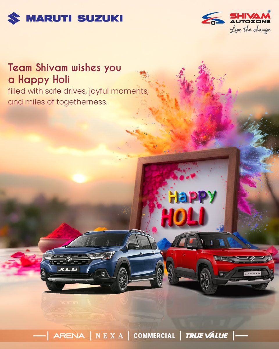 Shivam Autozone Wishes You a Happy &amp; Colorful Holi! ✨🌸May this festival bring endless joy, laughter, and vibrant colors into your life! 🌈🎉

#HappyHoli #ShivamAutozone #FestivalOfColors #HoliCelebration #ColorsOfJoy #HoliHai #SAZWishes #TopicalSpot #MomentMarketing

[