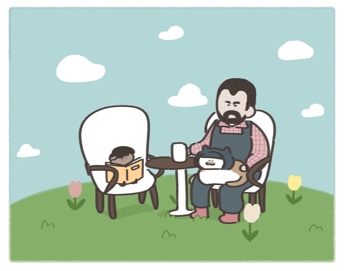 Picnic time with Thatcher, Kapcat and Minidoc🌷