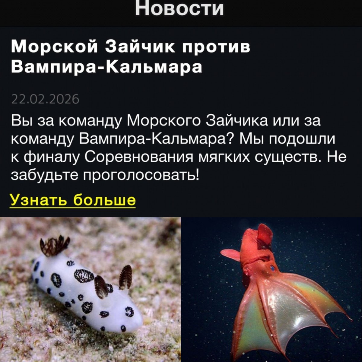Звучит-то как. ) 
Это из игры про эволюцию, в которую я давно и  лениво играю. Пожалуй, зайчик симпатичнее будет.