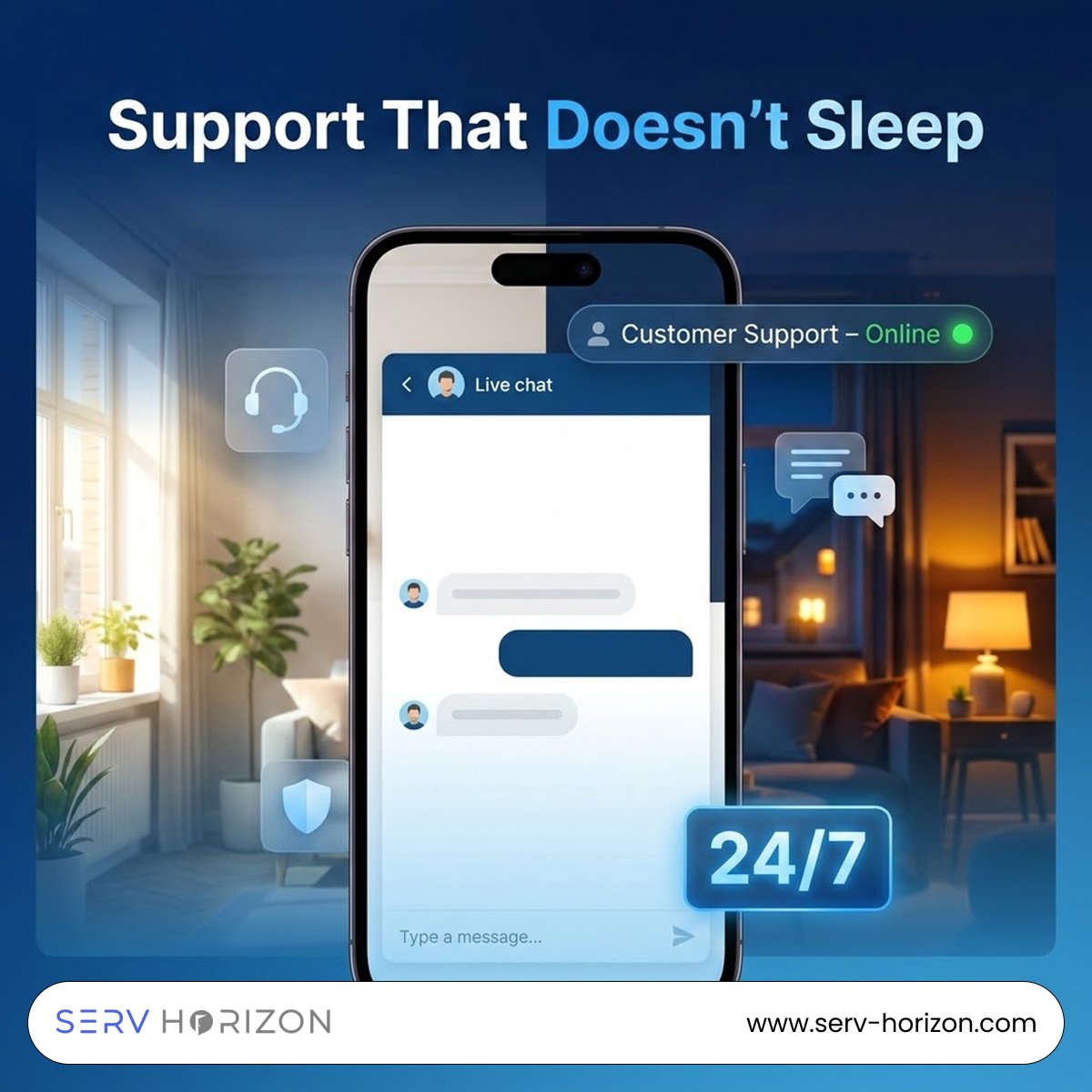 servehorizoninc's tweet photo. Questions before or after booking? We’re here.

Serv Horizon offers 24×7 support — from service selection to resolution.

Because real convenience includes reliable help.

#ServHorizon #24x7Support #CustomerCare #ReliableHelp https://t.co/RYa35l6Dfh