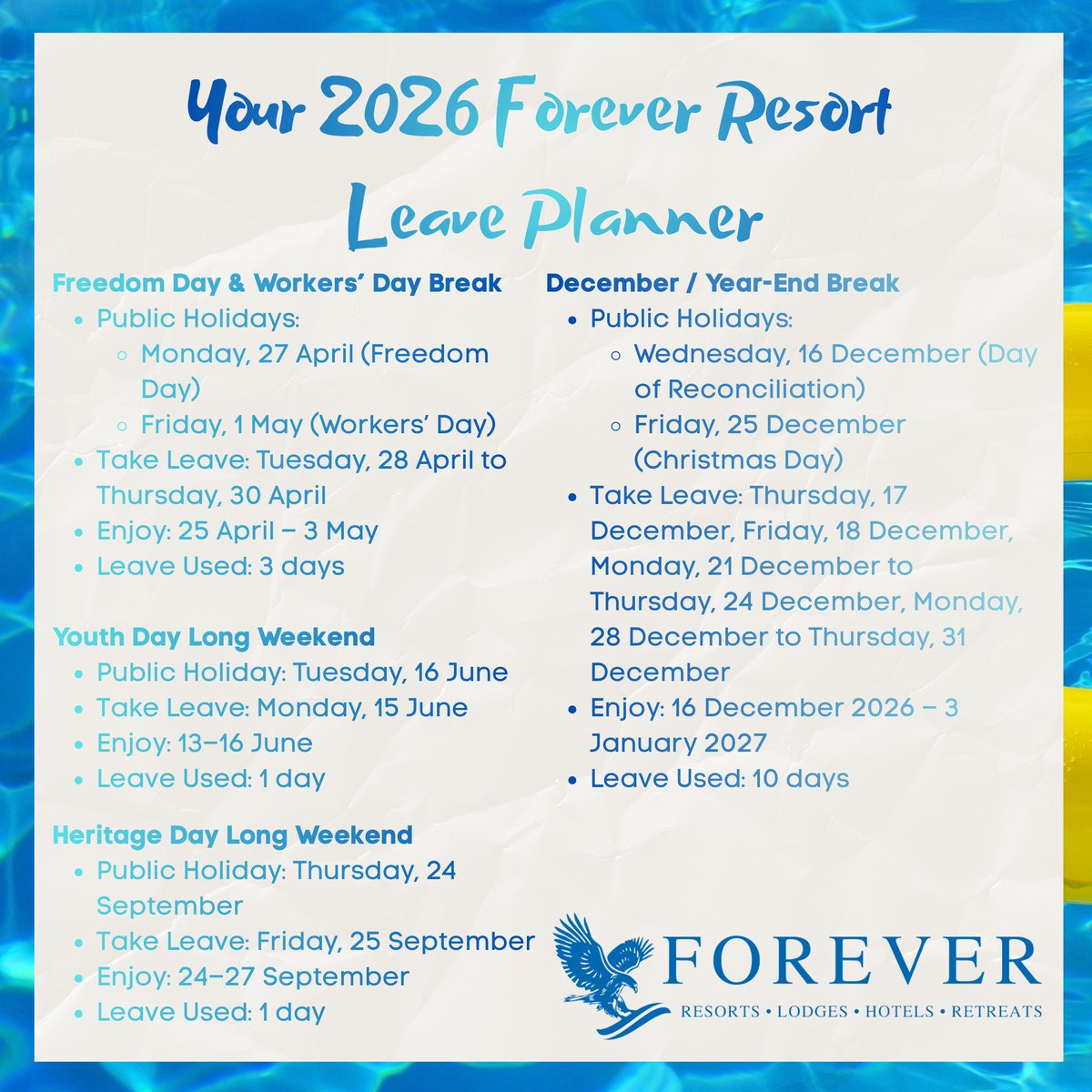 Forever Resorts South Africa tweet media