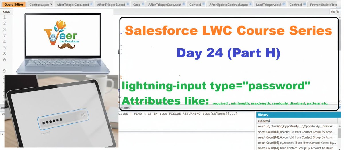 Veer_developer's tweet photo. 🚀 #LWC #Course – Day 26 (G)

#Learn how to implement #Password #Validation in #LightningWebComponents 🔐

Perfect for #Salesforce #developers &amp; #interview prep 🔥
🎥 https://t.co/yuE1RhZwyB

#CodingJourney  #Coding https://t.co/K3gcyua8Kp