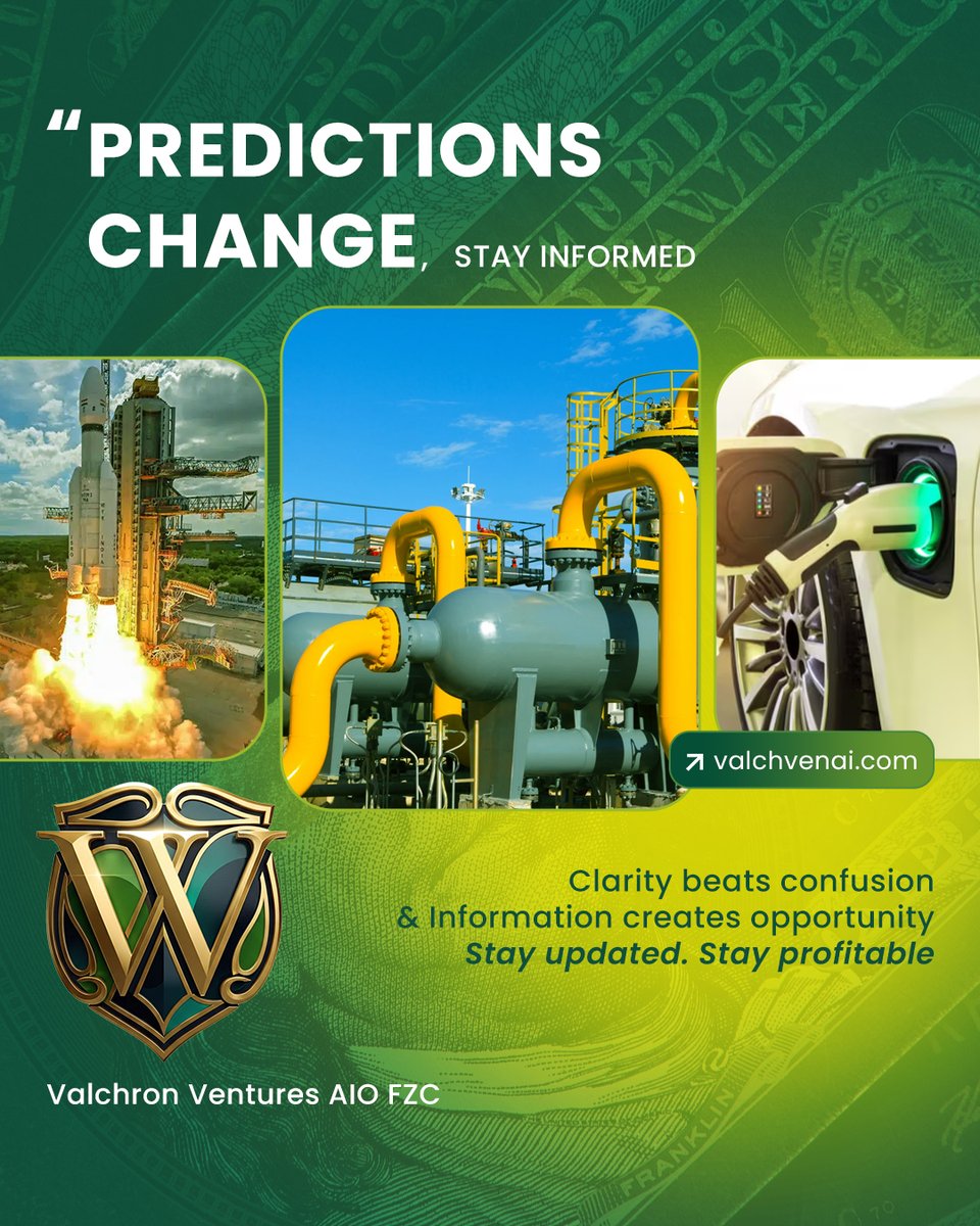 valchron_vent's tweet image. Markets don’t reward predictions — they reward preparation.
Innovation moves fast, capital follows.
Stay informed. Stay strategic. Stay ahead.
Position yourself early — valchvenai.com#Valchron #MarketIntelligence #SmartInvesting #WealthThinking