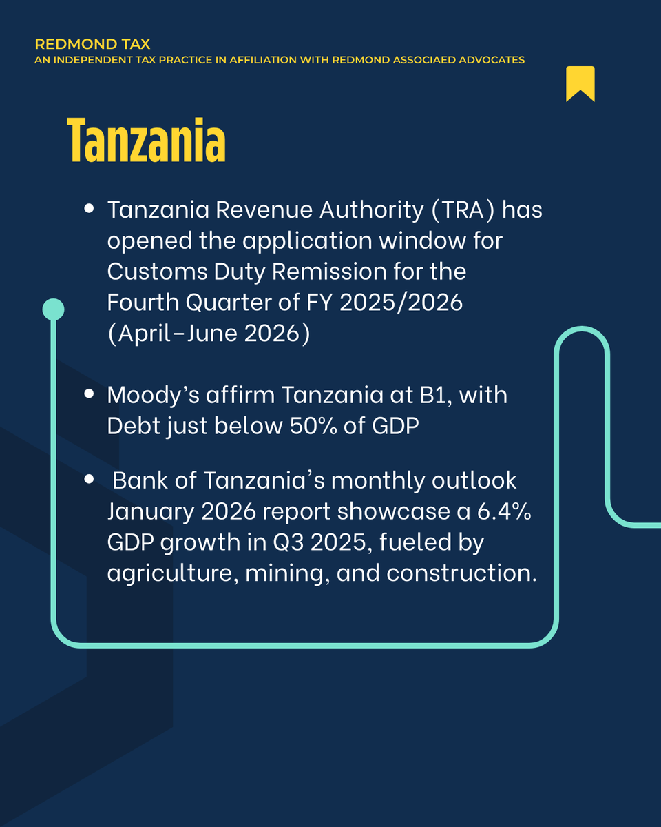 AlfredHabaasa's tweet photo. We have once again curated key East African tax headlines that defined the business landscape this week. Stay ahead of the shifts shaping the region’s fiscal future with our #REDMONDTAXMonitor. Find details at https://t.co/YuLd9Dz8r4
#UgandaTaxAdvisory #UgandaTaxCompliace https://t.co/18PNHc8hAj
