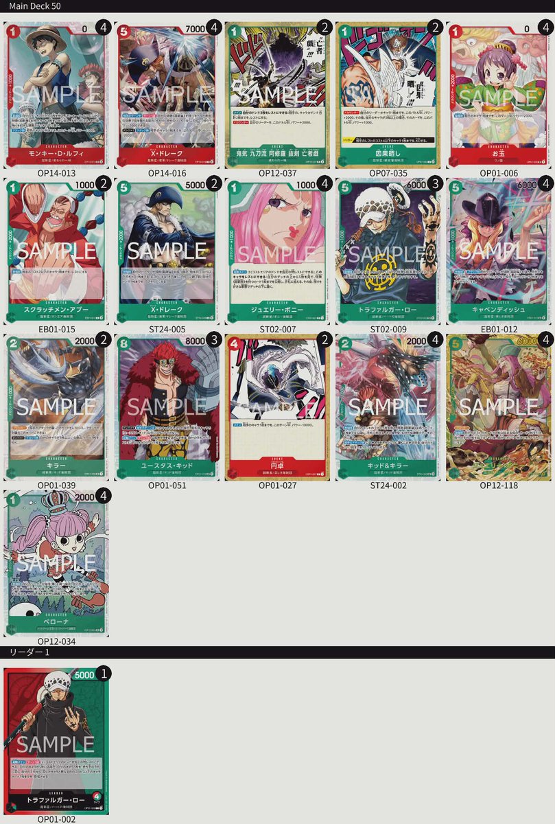JuswaJems's tweet photo. Strawhats February  Flagship 

Serialized Zoro Secured

Deck Used: RG Law

Matches: 
🟢 B Croc
🟢 PY Rosinante
🟢 RG Law
🟢 RB Sabo
🤝UY Boa

Built for boa, dodged all the boa

#OnePiece #OnePieceCardGame #ワンピカード https://t.co/iPaClBTLs3