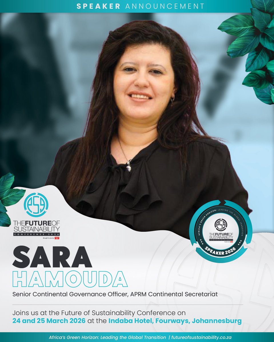 FutureofSustai1's tweet photo. #Governance is the engine turning ambition into action.
Sara Hamouda leads Agenda 2063 & SDGs Governance at the @APRMorg, advancing accountability and cooperation across Africa. She also contributes to the Mo Ibrahim Governance Index panel.
#FutureOfSustainability #SDGsInAction https://t.co/RsIklQMIgY