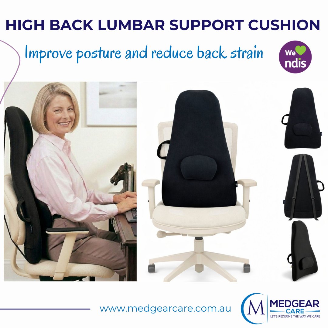 Medgearcare's tweet photo. Struggling with back pain from long hours of sitting?

Our High Back Lumbar Support Cushion
https://t.co/ePB72B9O1S

Provides full back, neck &amp; head support while promoting natural spinal alignment

For office, car, or home

#BackSupport #LumbarSupport #Ergonomics #Posture https://t.co/hzonrUJTgj