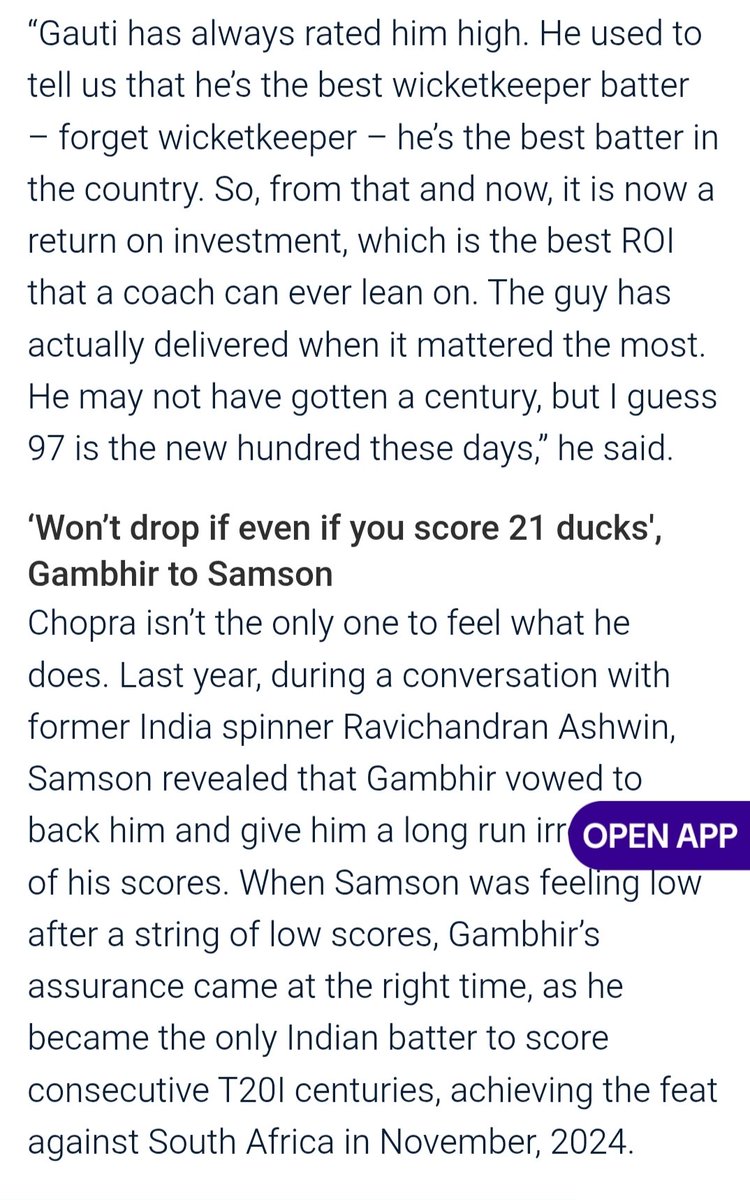 Shanky_Parihar's tweet photo. Those who were criticising Gautam Gambhir yesterday. Remember the iconic 97 runs innings. One to another. #GautamGambhir #INDvsWI #WIvsIND #SanjuSamson @IamSanjuSamson @GautamGambhir https://t.co/TsTMUHD7BW