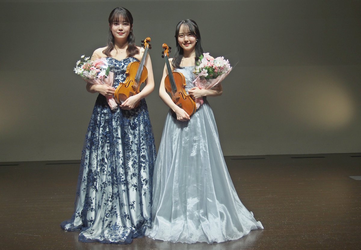 munetsuguhall's tweet photo. 2026/3/2 #ランチタイム名曲コンサート
🎻【二つの弦の交響曲】🎻
ご来場誠に有難うございました🙇✨

#宗次ホールアンコール情報
ロッシーニ：歌劇「ウィリアム・テル」序曲より スイス軍隊の行進

#鈴木理桜 #谷口沙和（ヴァイオリン） https://t.co/DQVlcov4kv