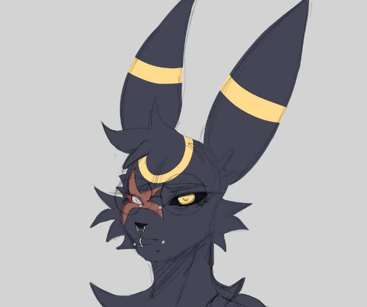 BunBunTushie's tweet photo. Trying poke stuff, so here's an Umbreon head shot... https://t.co/rwtGbuYhZr