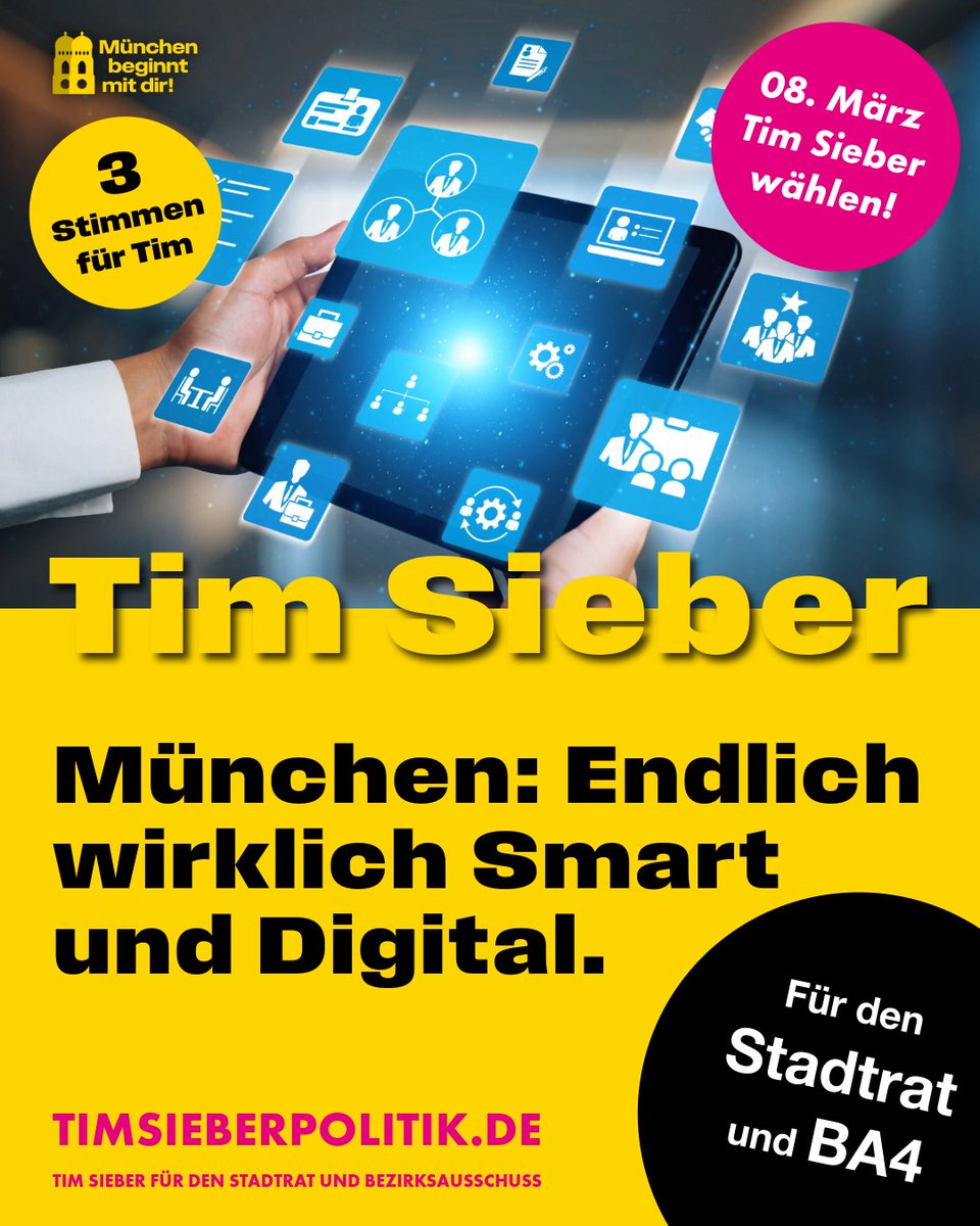 Wer heute einen Antrag stellt, verliert oft Zeit und Nerven. Das ist nicht modern, das ist teuer. Digitale Prozesse entlasten Bürger, Unternehmen &amp; Verwaltung. Ein smartes München denkt Abläufe neu – vom Start bis zum Bescheid. #SmartCity