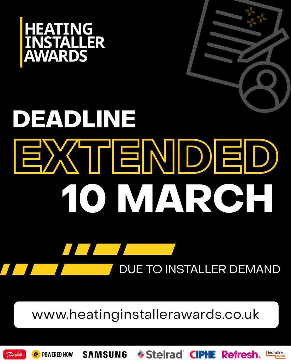 Heating Installer Awards 2026 tweet media