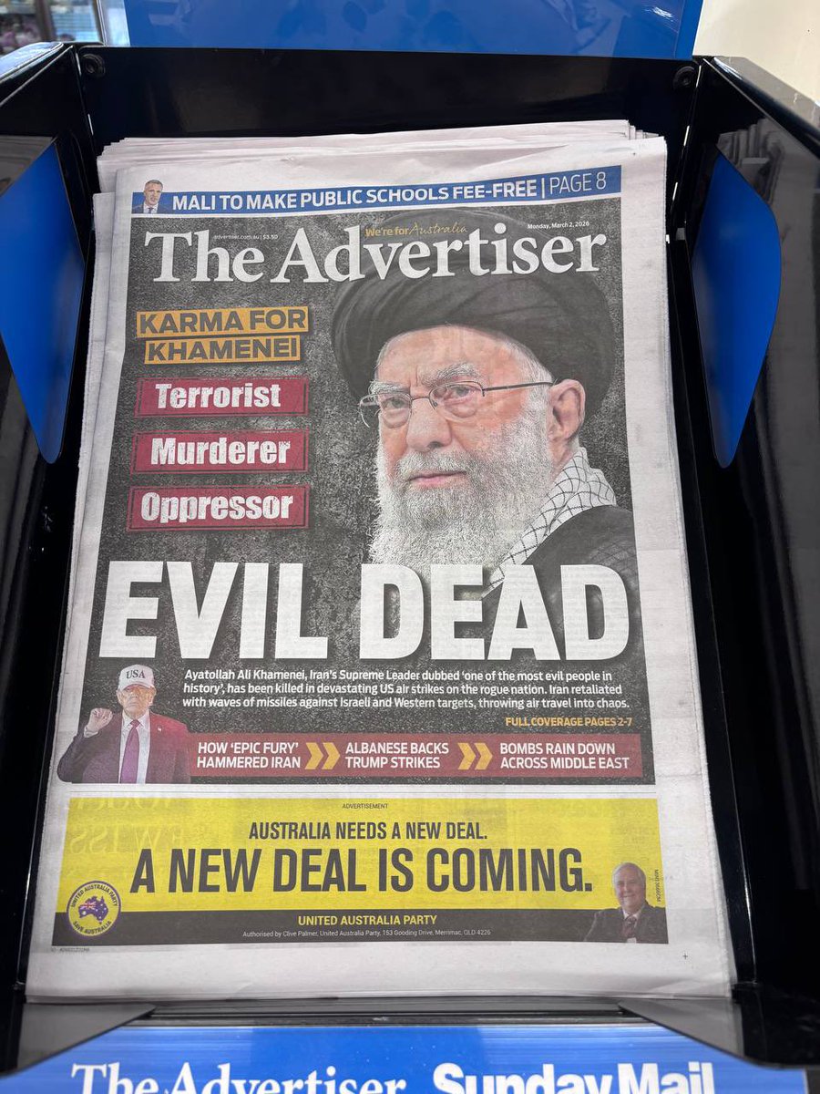 Sunday Mail, Australia 

#Iran #IranWar